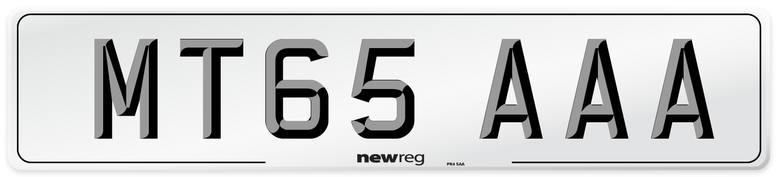 MT65 AAA Number Plate from New Reg